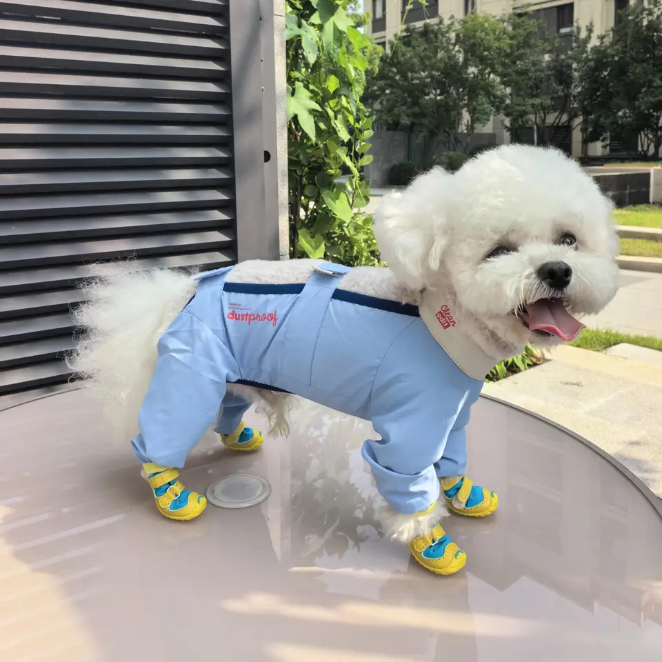 ドッグウェア 小型犬 トイプードル ビションフリーゼ 4本足カバー 防塵 防汚 撥水 クール