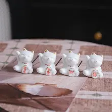 おしゃれな日式猫デザインの陶器デスク飾り【インテリア小物・ギフトに最適】