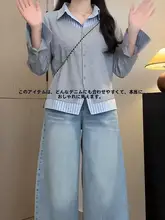 春にぴったり！ポロ襟の長袖ブラウス【体型カバー・デザイン性・大きいサイズ対応】（セットアップ対応）