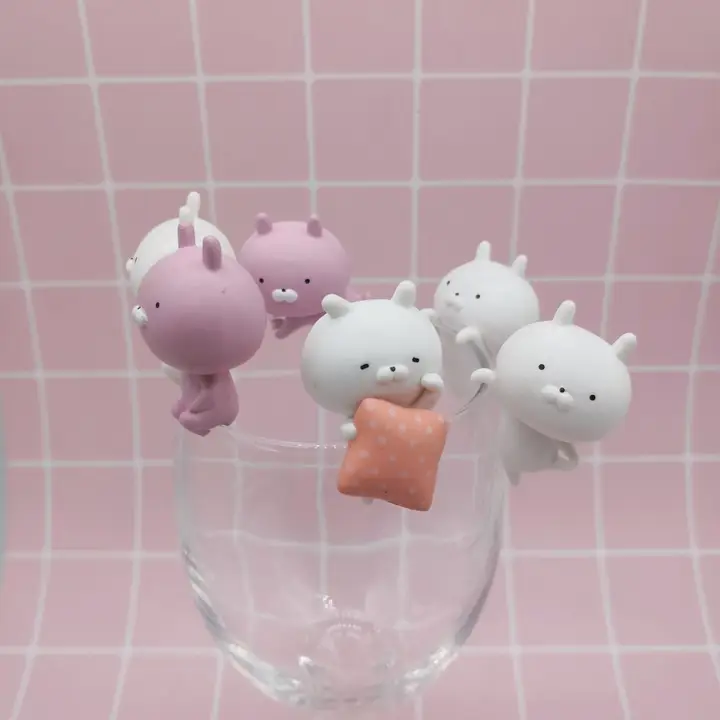 かわいいカートゥーンフィギュア【ウサマル・ティーセット用】