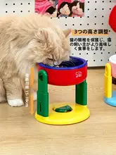 調整可能な大口径ペットボウル【防転倒・猫犬用・ウェイトケア】
