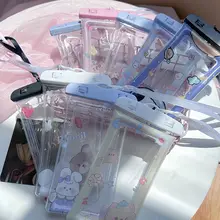 可愛いカートンデザインの防水ケース【透明・タッチスクリーン対応・スマホ用】