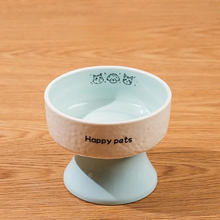 hipidog 陶器製 猫用フードボウル【安定設計・衛生的・水用】