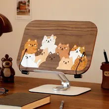 可愛いデザインのデスクトップ読書スタンド【木製・創意装飾・ギフト向け】
