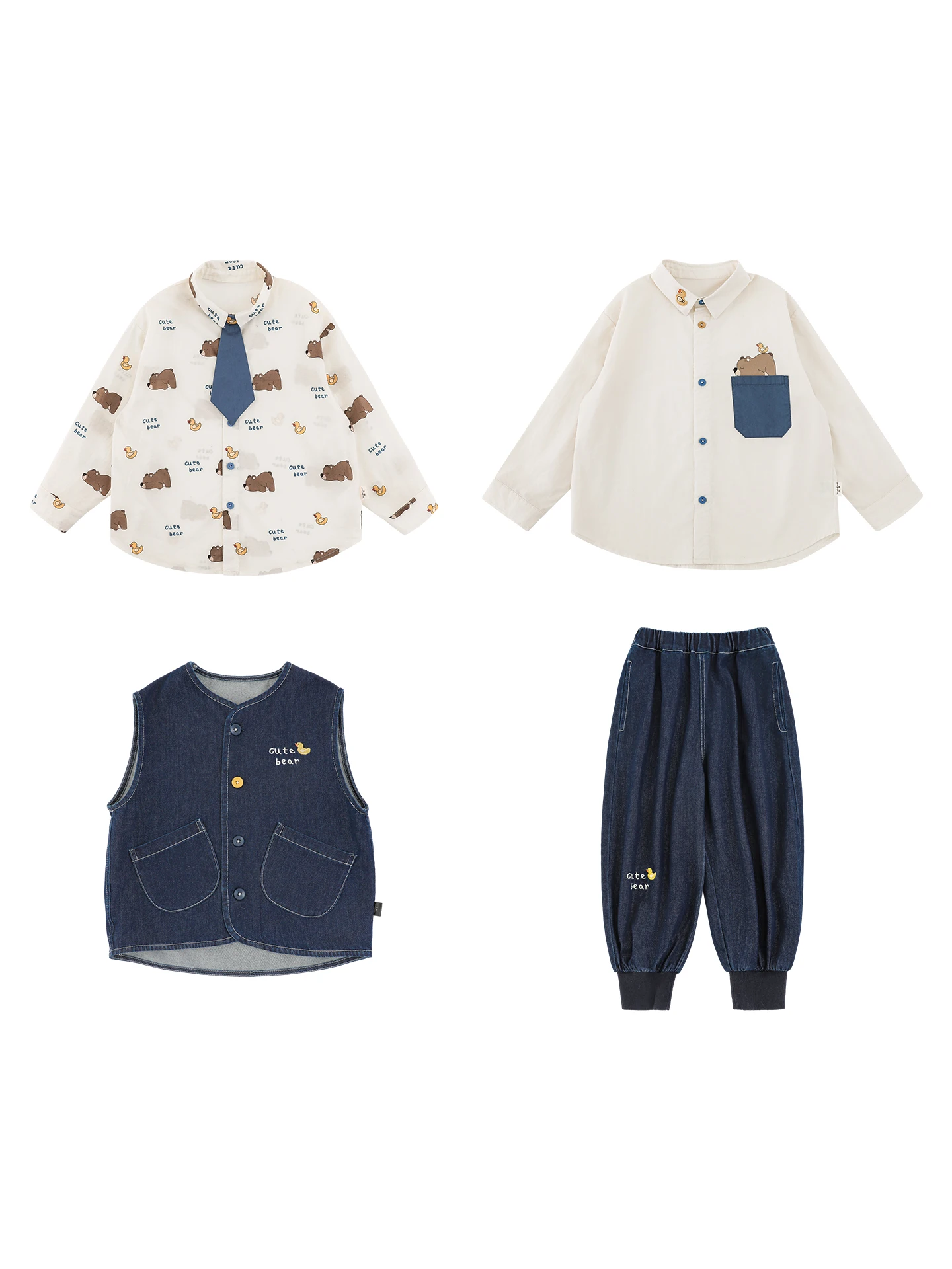 キッズ服 ブランドで迷うなら、このシンプルなデニムセットアップが救う！