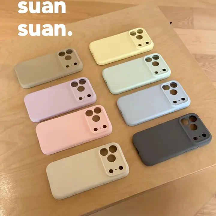 シンプルな液体シリコンケース【全面保護・マット仕上げ・iPhone用】