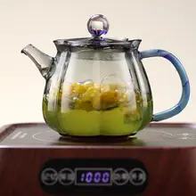 高温に耐えるガラス茶壷【軽やかで高級感のあるデザイン・功夫茶道具】（セットアップ対応）