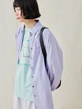 水洗いコットンの開襟シャツ【レディース・二色展開】