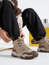 Camel 男性用 ハイカット スニーカー【耐摩耗・厚底・カジュアル・アウトドア】