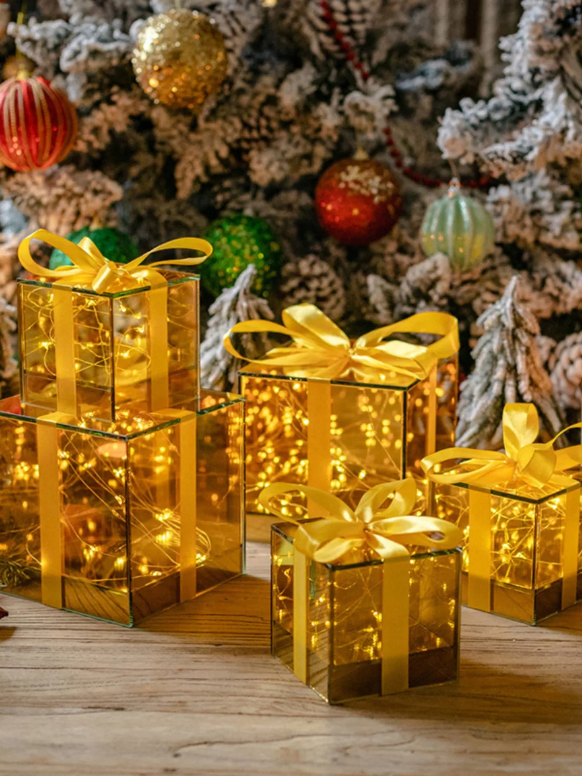 クリスマス・新年用ガラスライトボックス：インテリアとギフトとしての実用性とシーン別適用