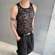 夏用 ラメコンビ フィット感のある クルーネックタンクトップ【男女兼用・パフォーマンス用】