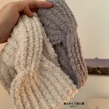 滑り止め付き広幅ファーヘアバンド【洗顔・フェイスマスク・簡約デザイン】