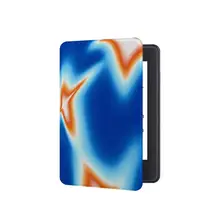オレンジとブルーの混沌模様のKindle用電子書籍カバー【防落下設計・適用モデル多数】
