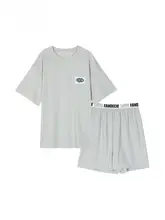 快適な華夫格面料の半袖Tシャツホームウェア【メンズ・ルームウェア・カジュアル】（セットアップ対応）