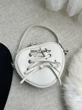牛革製 可愛いハートデザインのミニバケツバッグ【編み込み・ハンドバッグ・ショルダーバッグ】