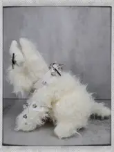 可愛いデザインの犬型クロスボディバッグ【毛皮風・チェーン付き・ギフト用】