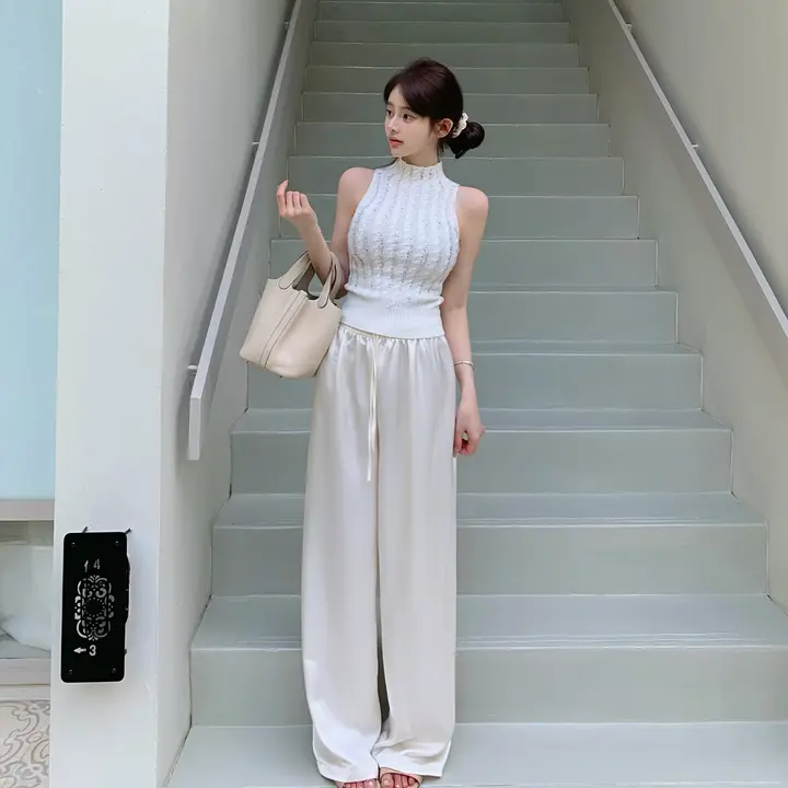 秋の質感を楽しむ！フィットサテンパンツ【女性用・カジュアル・ゆったり】（セットアップ対応）