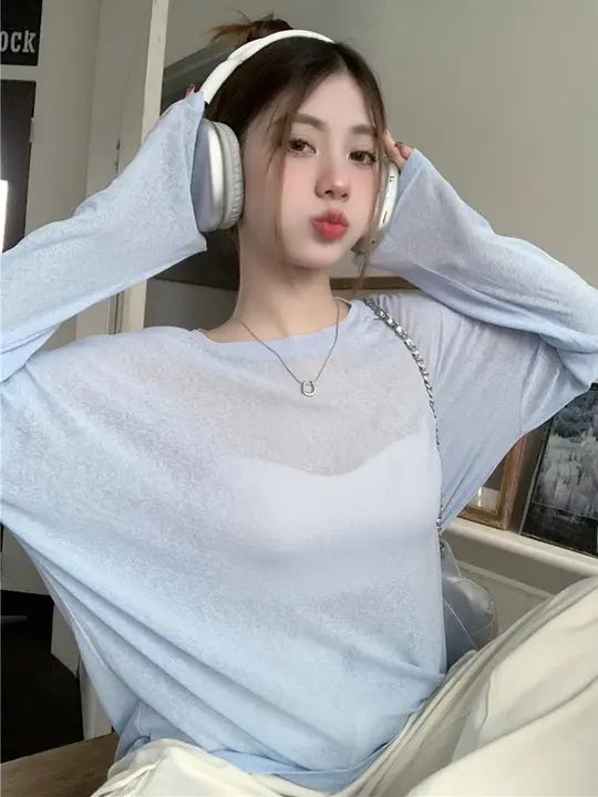 夏用 快適なUVカットTシャツ【ルーズフィット・シンプルデザイン・女性用】