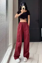 レディース ビンテージ風 ワークパンツ【秋用・ゆったりシルエット・ローレイズ・フレアデザイン】