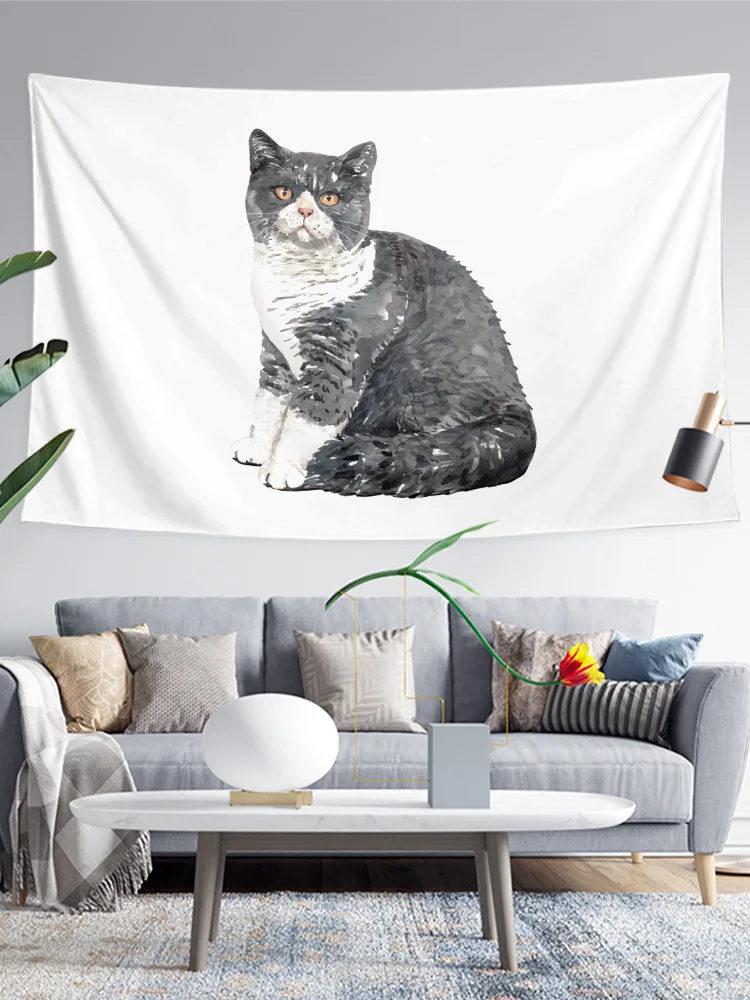 猫のイラストタペストリーを家に設置するなら、どう選ぶ？