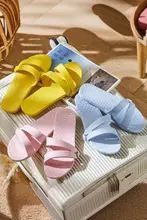 シンプルな無地の旅行用サンダル【脱着可能・夏用・防滑・ビーチ・浴室】