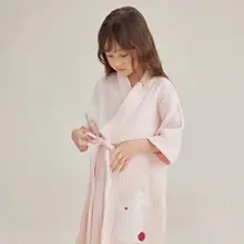抗菌子供用バスローブ【夏秋用・薄手・純綿・速乾・可愛いデザイン】（セットアップ対応）