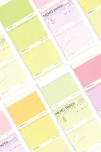 カラフルなリモートノート【環境に優しい紙・学生用・ポータブル・メモ帳】（セットアップ対応）