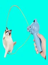 猫用電動おもちゃ【ロープ発射器・解消・回転機能】