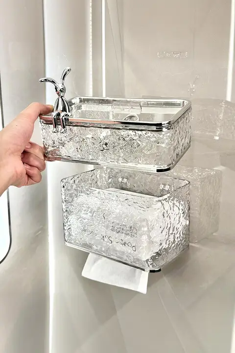 トイレットペーパーケース トイレ用 防水 壁掛け式 取り付け不要