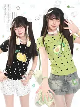 ユニークなデザインのカジュアルTシャツ【アニメプリント・ショートスリーブ】