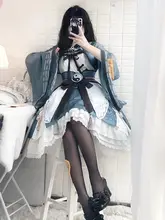 中華風小道士デザインのロリータワンピース【竹墨の美しさ・小僵尸モチーフ】