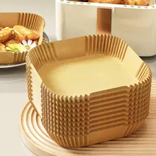 油を吸収するエアフライヤー用ベーキングシート【シリコンオイルペーパー・家庭用・四角形】