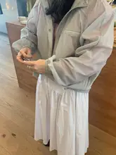軽やかで快適！ゆったりとした薄手ジャケット【春夏用・UVカット・女性用・ファスナー付き】（セットアップ対応）