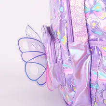 Smiggle 大容量 女子用バタフライデザインバックパック【軽量・小学生向け・文房具収納】