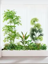 フェイクグリーン 室内の景観 階段コーナー ウィンドウディスプレイ 鉢植え装飾 高級バイオミミクリー