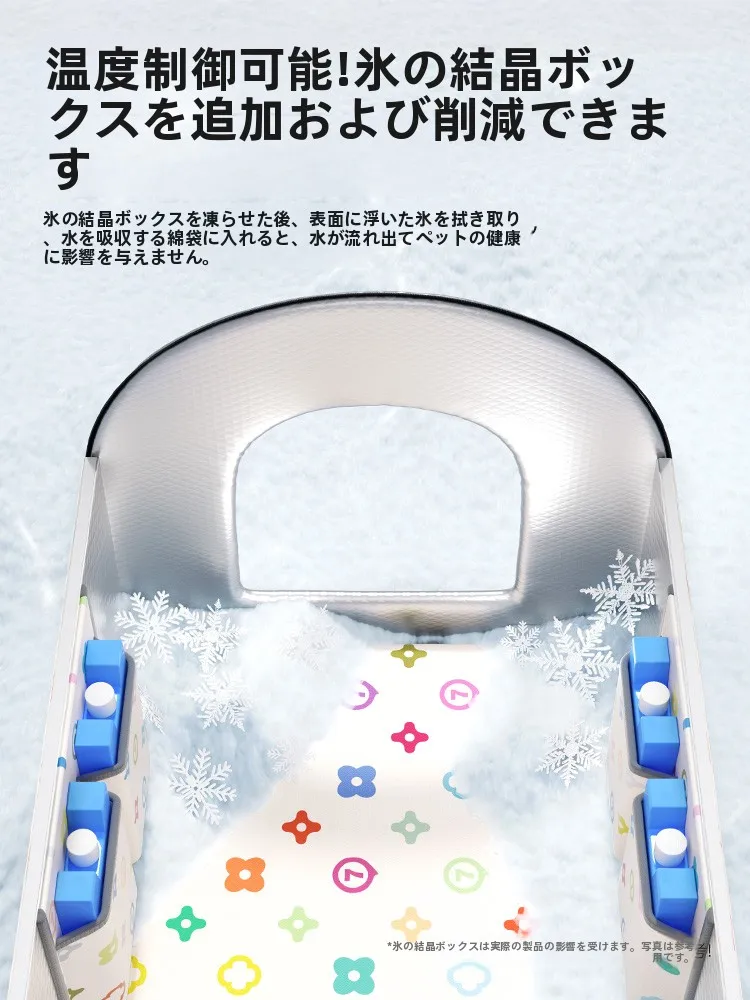 夏に最適なひんやり猫ベッド QW6921：安全性と防水性を備えた現代風デザイン
