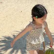 可愛いデザインの子供用水着【フリル付き・花柄・ビキニスタイル】（セットアップ対応）