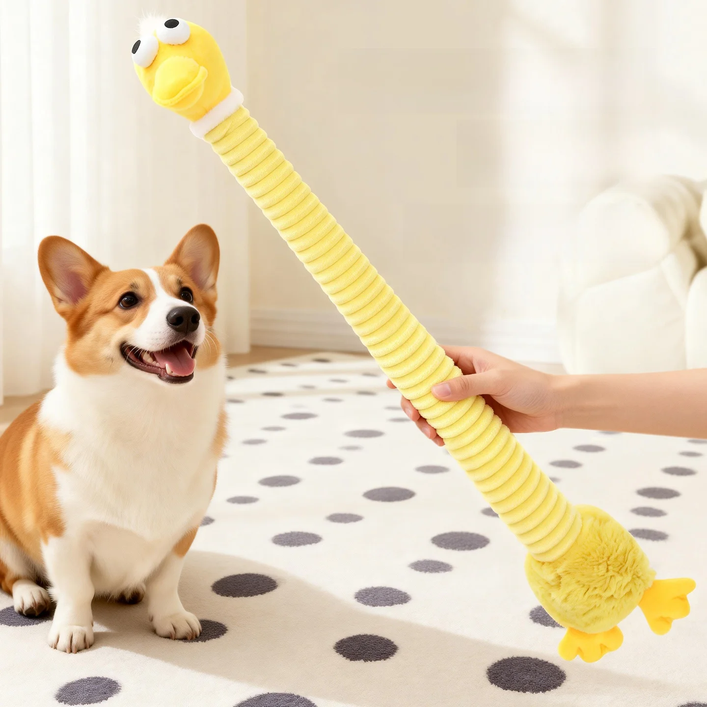 犬用耐噛みおもちゃ：音声機能と歯磨き効果で長く遊べる
