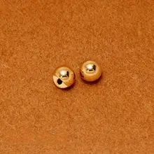 シンプルな金属ビーズボタン【金色・衿付シャツ用・ニット補助ボタン】