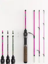携帯用フィッシングロッド【グラスファイバー製・多段式・直柄・軽量・釣り兼用】