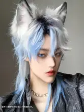獣耳ヘアバンド【グレー＆ホワイトの狼・ブラックの狼・タマイズ可能】