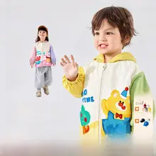 秋用カートゥーンフード付き子供用アウター【男女兼用・カジュアルスタイル】