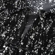 エレガントなデザインの花柄ワンピース【ロマンティック・ラウンドネック・リボン付き】