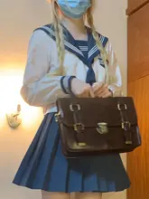 レトロなデザインの女子用JK制服風リュック【学院スタイル・ダブルショルダー】
