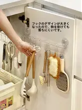 穴あけ不要！吸盤式キッチン収納フック【スプーン・ヘラ用・壁掛け】