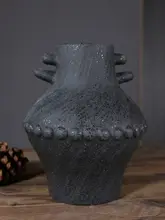 わびさび風陶器レトロフラワーウェア大 花瓶