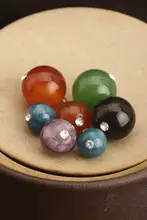 高級ボタン 中華風チャイナドレス用天然黒玉石ボタン【飾り付き・国風デザイン】