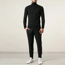 極上の柔らかさの長袖ハイネックTシャツ【海島綿・メンズ用】
