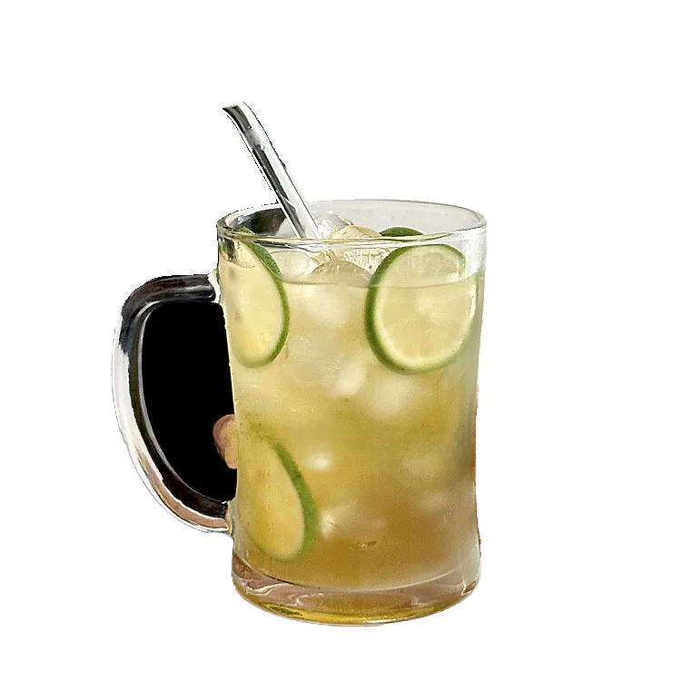 ガラス製の水杯 大容量 夏の冷たい飲み物用 アイスアメリカーノ用 フルーツティー用