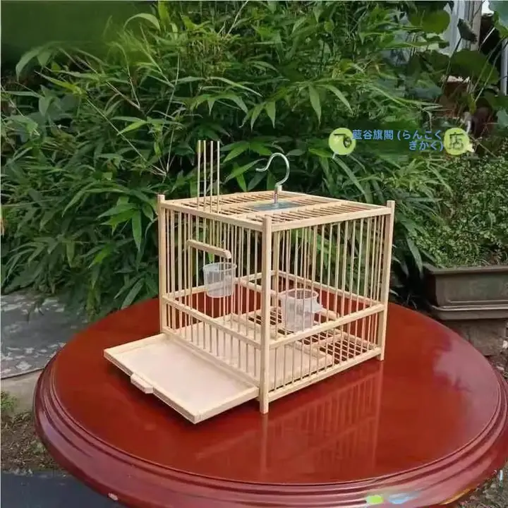 竹製昆虫飼育用大号カゴ【手作り・コオロギ飼育・虫用】（セットアップ対応）